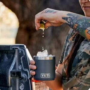 YETI Navy Blue Stainless Steel Mug 10 OZ STACKABLE LOWBALL.